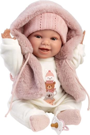 Llorens New born realistická bábika bábätko so zvukmi 38 cm