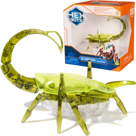 Hexbots robotický škorpión so svetlom – zelená zmyslová hračka