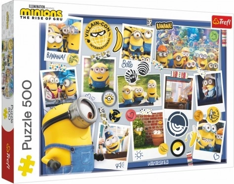 Puzzle Mimoni Bláznivá zbierka fotografií 500 dielikov