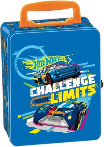 Kovový kufrík na autíčka HOT WHEELS pre 18 vozidiel