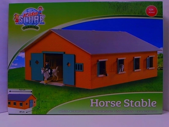 Drevená stajňa pre kone so 7 boxmi (1:24)