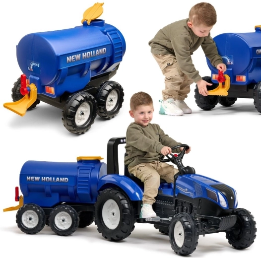 Falk príves cisterna s kohútikom NEW HOLLAND – modrá