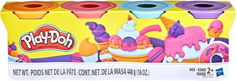 Play-Doh modelovacia hmota, súprava 4 téglikov 448 g – Sweet
