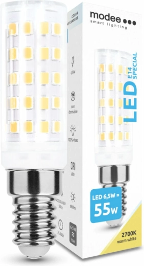 LED žiarovka Modee Special Ceramic 6,5 W E14, 680 lm, teplá biela