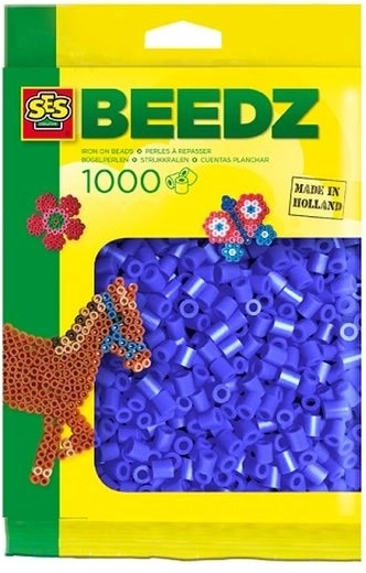 SES Creative zažehľovacie koráliky tmavomodré 1000 ks