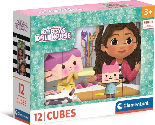Obrázkové kocky Gábinin kúzelný domček – 12 kociek CLEMENTONI