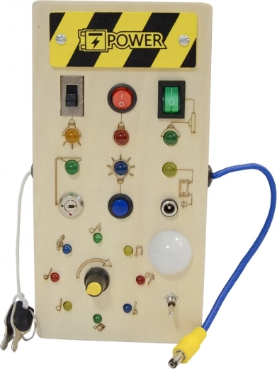 Drevená interaktívna LED busy board 2Kids Toys