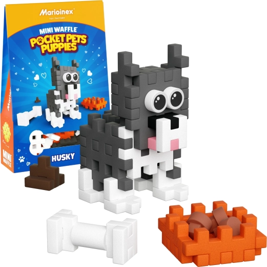 Stavebnica Mini Waffle Pocket Pets – husky