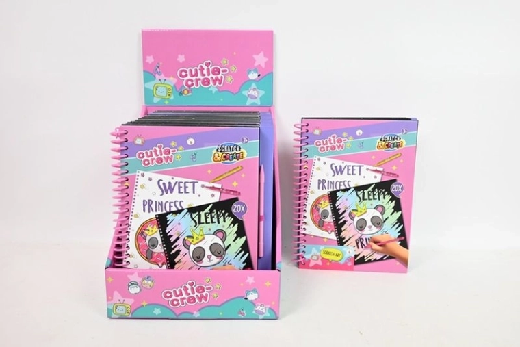 Cutie Crew scratchbook – kreatívny vyškrabávací blok