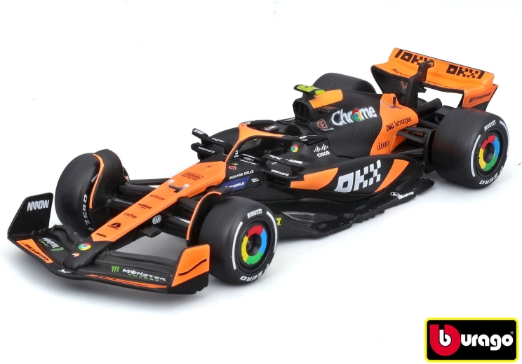 Bburago McLaren F1 MCL38 Lando Norris a Senna v mierke 1:43