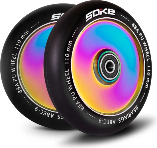 Kolieska Soke na kolobežku 110 mm rainbow 2 ks