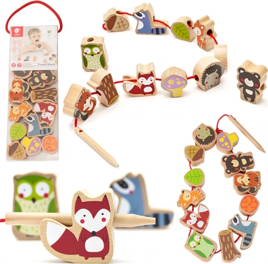Drevené prevliekacie lesné zvieratká, 13 ks – Classic World