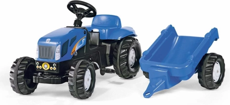 Šliapací traktor New Holland s vlečkou