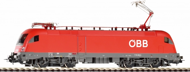 Elektrická lokomotíva Taurus ÖBB s dvojicou pantografov H0