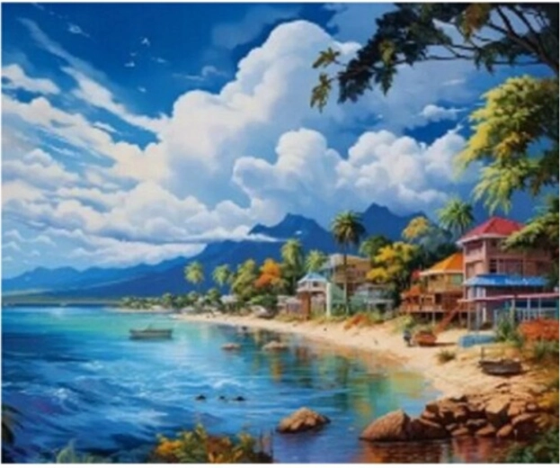 Diamantové maľovanie Slnečné pobrežie 30x40cm