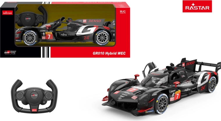 Rastar RC auto Toyota Gazoo racing GR010 hybrid 1:14 čierne