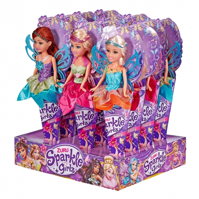 Víla Sparkle Girlz s krídlami v kornútku