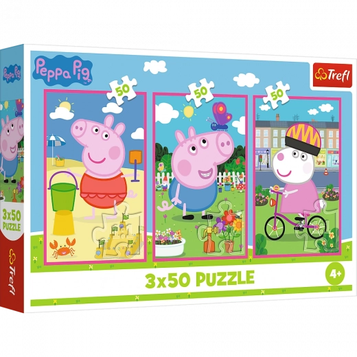 Puzzle 3x50 Peppa Pig - Sila priateľstva
