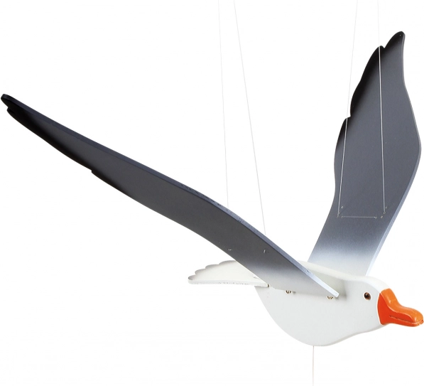 Drevená dekorácia závesný Racek