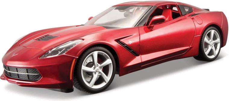 Maisto 2014 Corvette Stingray kovový model červený 1:18
