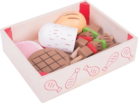 Bigjigs Toys drevené údeniny v krabičke