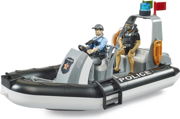 Policajný hra0dkový čln s figúrkami