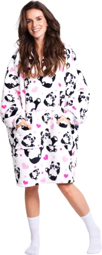Cozy Noxxiez Panda hrejivá mikinová deka s kapucňou
