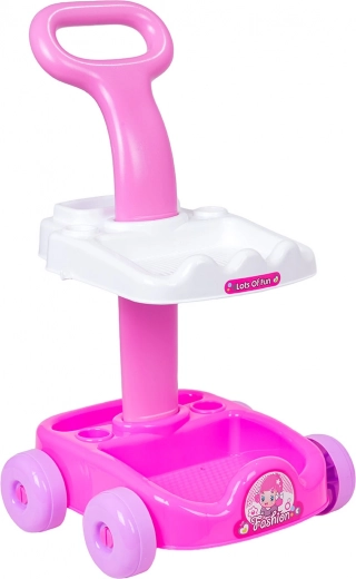 Stabilný vozík s kolieskami a úložným priestorom