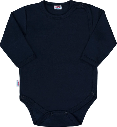 Dojčenské celorozopínacie body New Baby Classic II tmavomodré