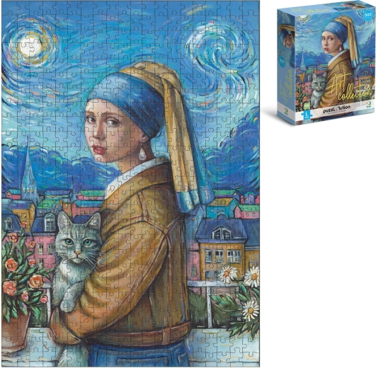 Puzzle Dievča s perlou 500 dielikov (47 × 33 cm) v krabičke