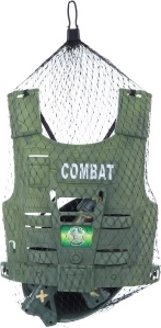 Detská vojenská sada s helmou a samopalem