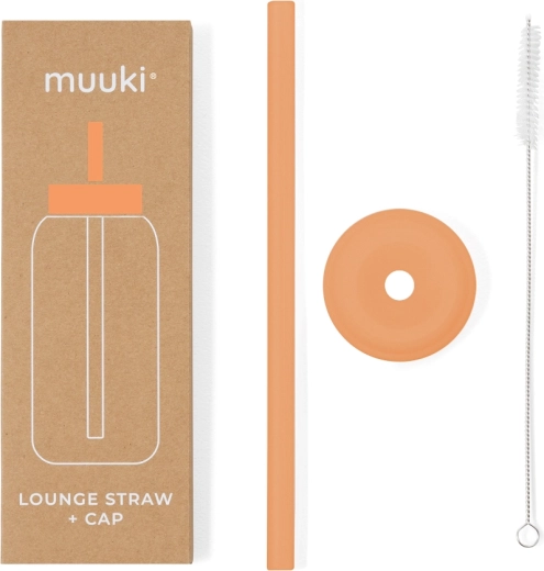 MUUKI náhradná slamka a viečko Tropical Papaya