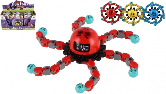 Svetiaci gyroskopický spinner 7 cm – mechanický antistresový fidget pre deti