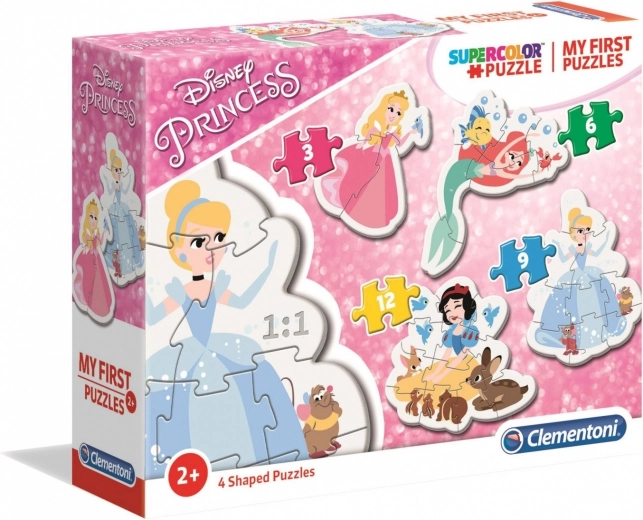 Moje prvé puzzle Disney princezné 4v1 (3, 6, 9, 12 dielikov) – Clementoni