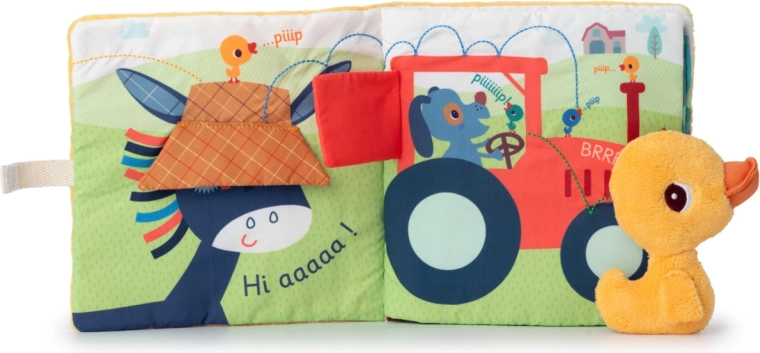 Textilná knižka Káčer Gaspard na farme