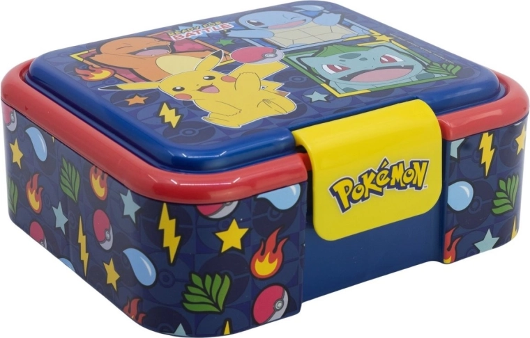 Stor box na desiatu Pokémon modrý tím - 1 kus
