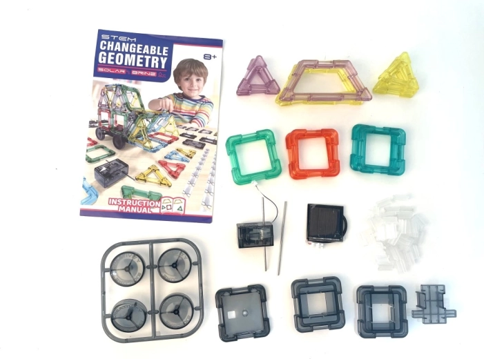 Solárna geometrická STEM stavebnica 62 dielikov
