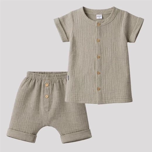 New Baby mušelínová košeľa a kraťasy linen pre bábätká 92 (18–24 mesiacov)