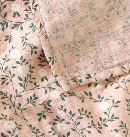 Mušelínové plienky blossom 2 ks – Púdrovo ružová