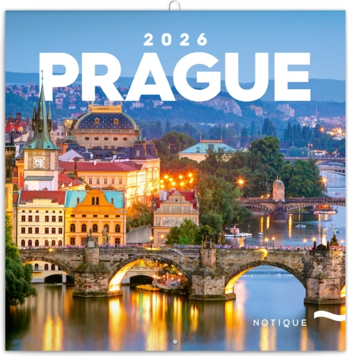 Poznámkový kalendár Praha 2026