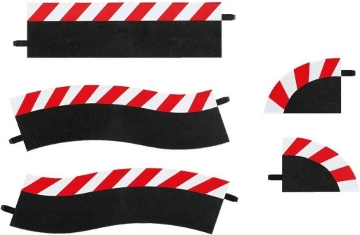 vonkajšie krajnice pre pit lane pre autodráhy carrera evolution/digital 132/124, sada 5 ks