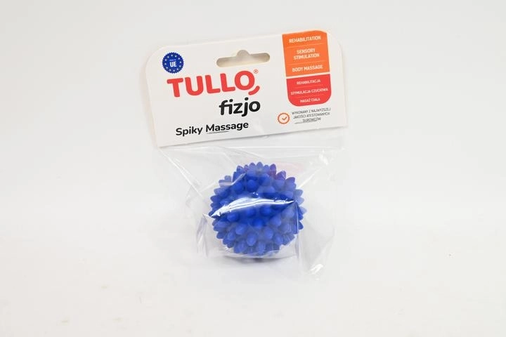 Fizjo rehabilitačná masážna loptička s výstupkami 5,4 cm modrá