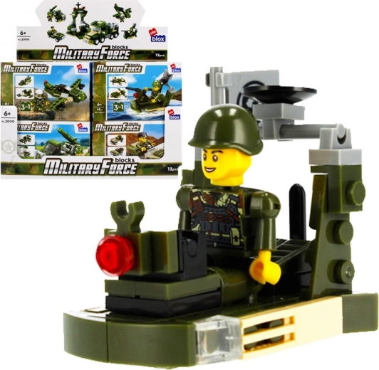 Vojenské stavebnice s minifigurkou – 4 varianty