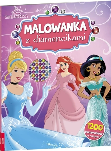 Disney Princezné – omaľovánka s diamantovými nálepkami