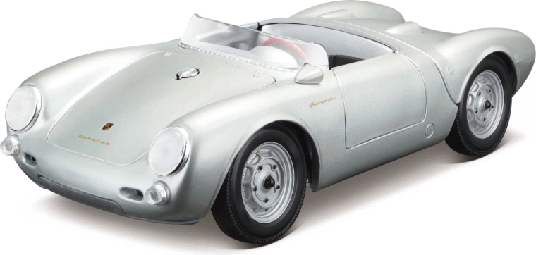 Maisto Porsche 550 A Spyder strieborný model auta 1:18