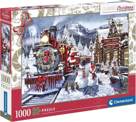 Clementoni Puzzle Vianočná kolekcia: Vlaková stanica 500 dielov