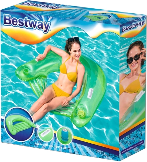 Nafukovacie kreslo do vody BESTWAY, zelené – Červená