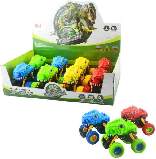 Terénne autíčko Dino s veľkými kolesami na zotrvačník - 1 kus