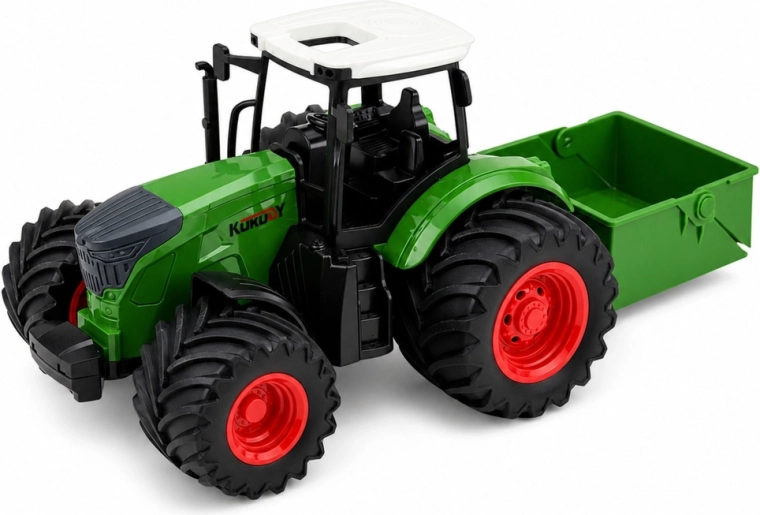 Traktor s pripojiteľným rozmetadlom