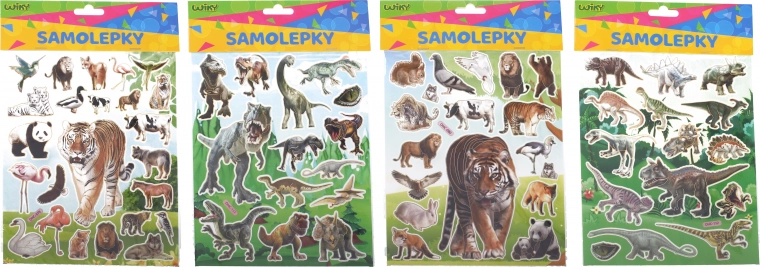 Samolepky so zvieratkami – mix variant